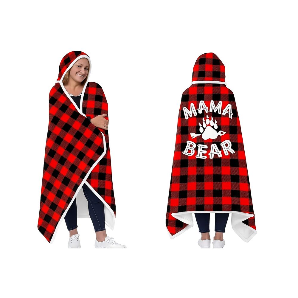 9518 Mama Bear Wearable Blanket Hoodie - Perfect for Mom's Birthday, Wife's